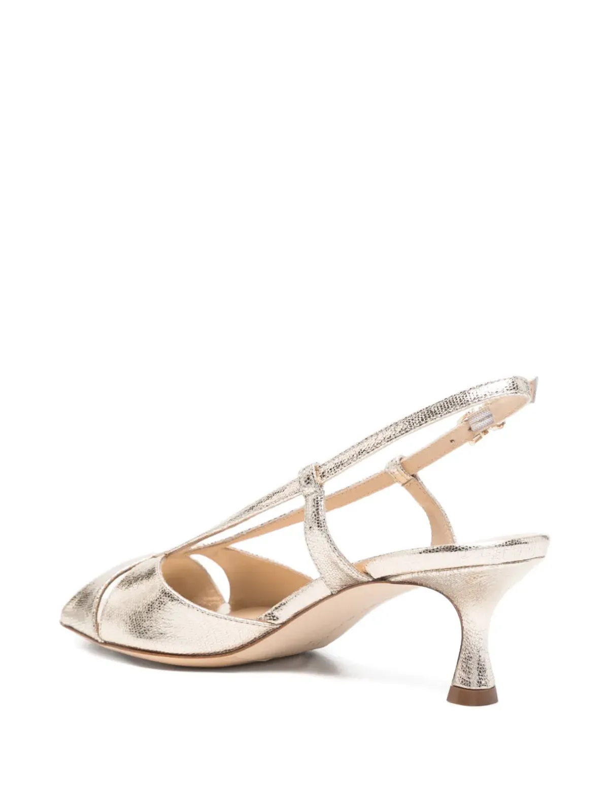 Sergio Levantesi セルジオ・レヴァンテシ クリスクロスストラップサンダル ゴールド - 画像3