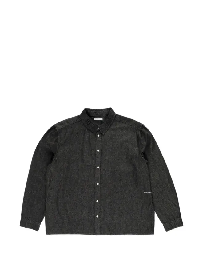 Pop Trading Company Pop Trading Company ロゴアップリケデニムシャツ - グレーの商品画像