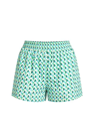 Seafolly ソレンツォ エラスティック柄ショートパンツ - グリーン - サムネイル1