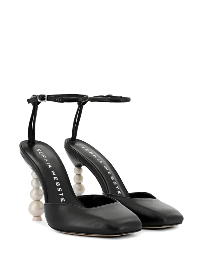 Sophia Webster Sophia Webster pearl-embellished pumps - Blackの商品画像