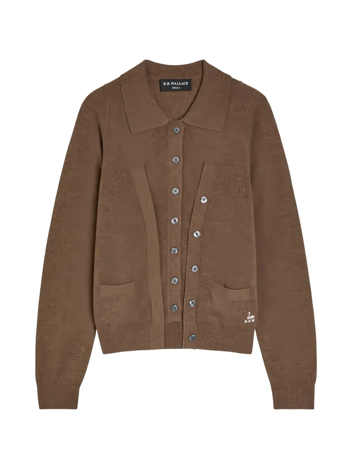 B.B. Walace Kruger layered cardigan - 画像1
