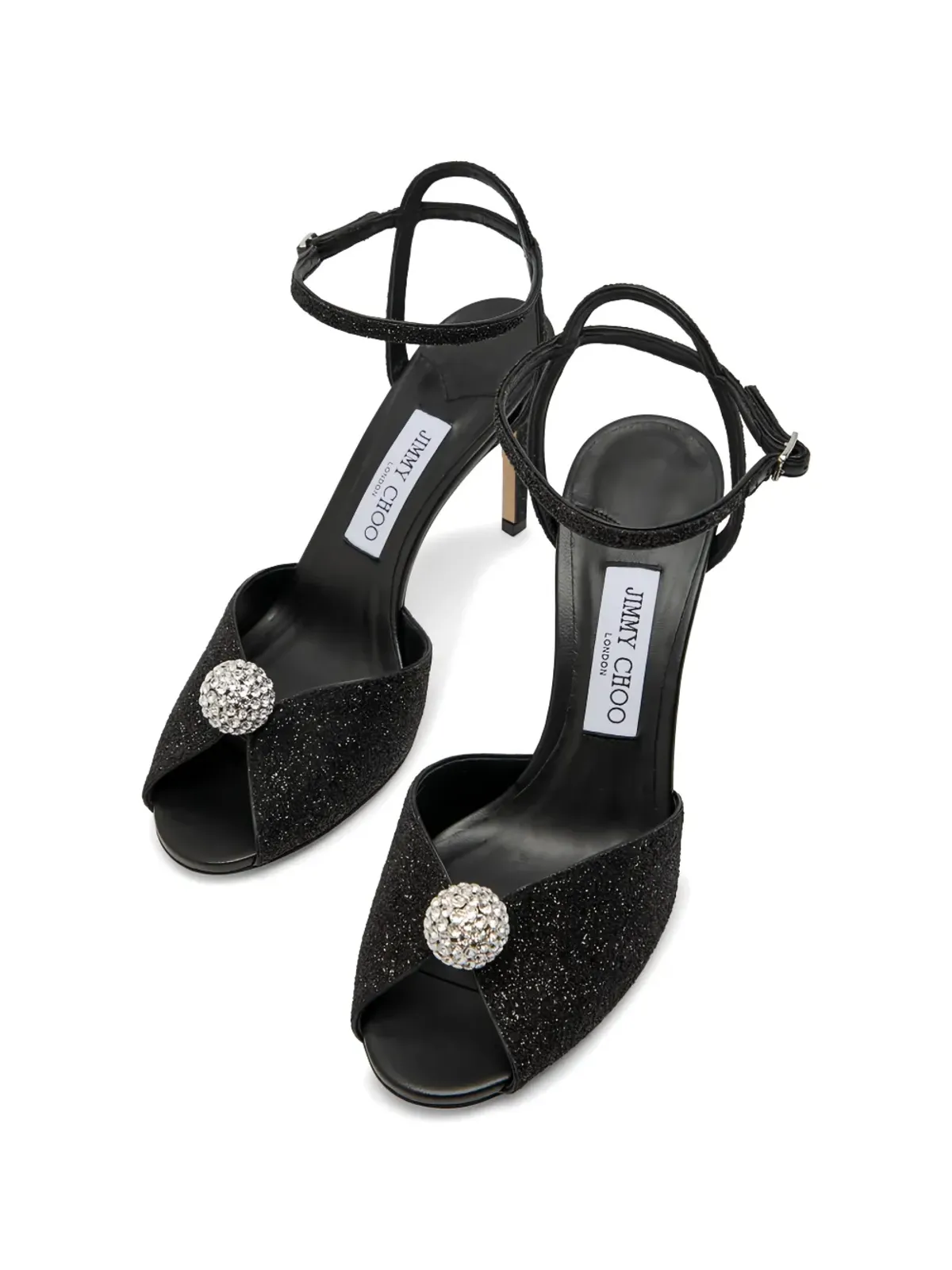 Jimmy Choo Sacora crystal-embellished sandals - Black - 画像3