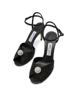 Jimmy Choo Sacora crystal-embellished sandals - Black - サムネイル3