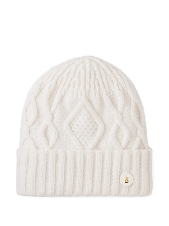 BOGNER BOGNER Jamila ケーブルニット ロゴパッチ ビーニー ハットの商品画像