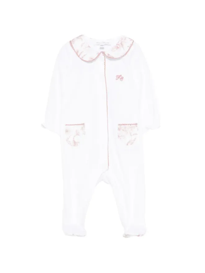 Tartine Et Chocolat Tartine Et Chocolat 花柄プリント襟付きパジャマ - Whiteの商品画像