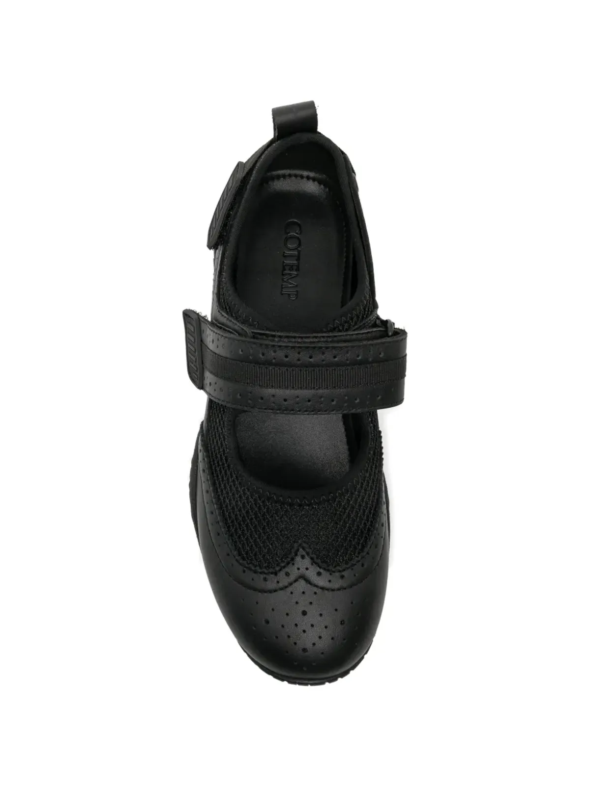 COTEMP perforated strap ballet flats - Black - 画像4