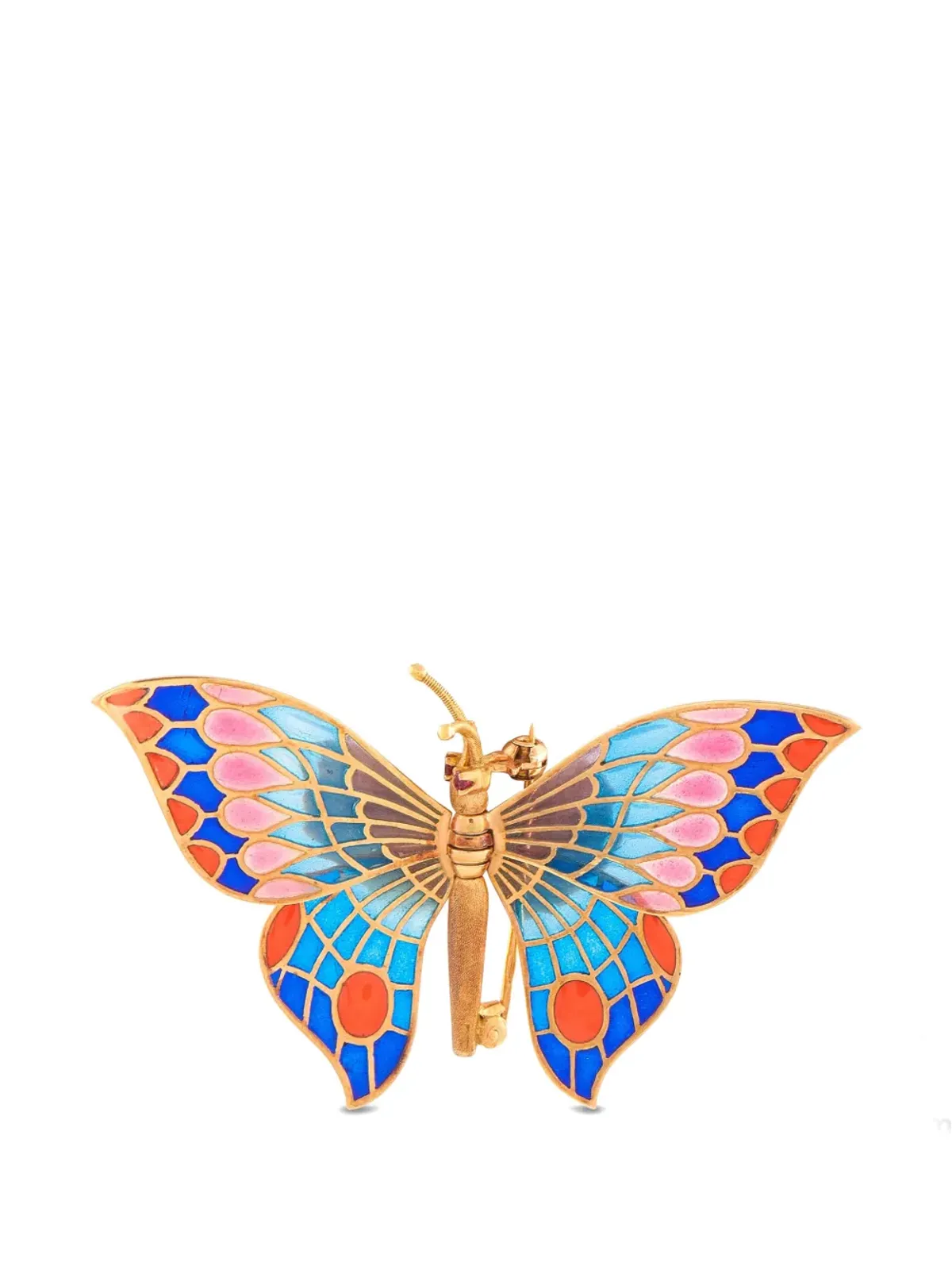 LB Exclusive エナメル蝶ブローチ - Gold - 画像1