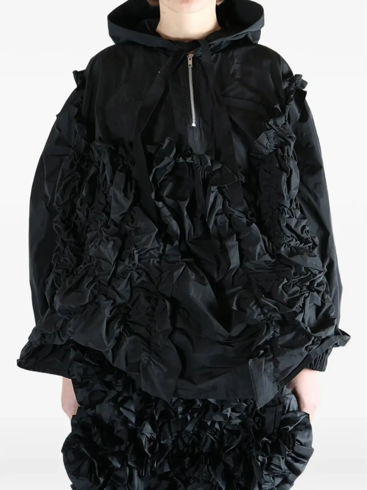Comme des Garçons TAO ラッフルフードジャケット - 画像3