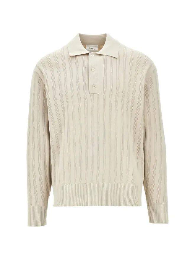 Foret Foret ストライプ柄ポロシャツの商品画像