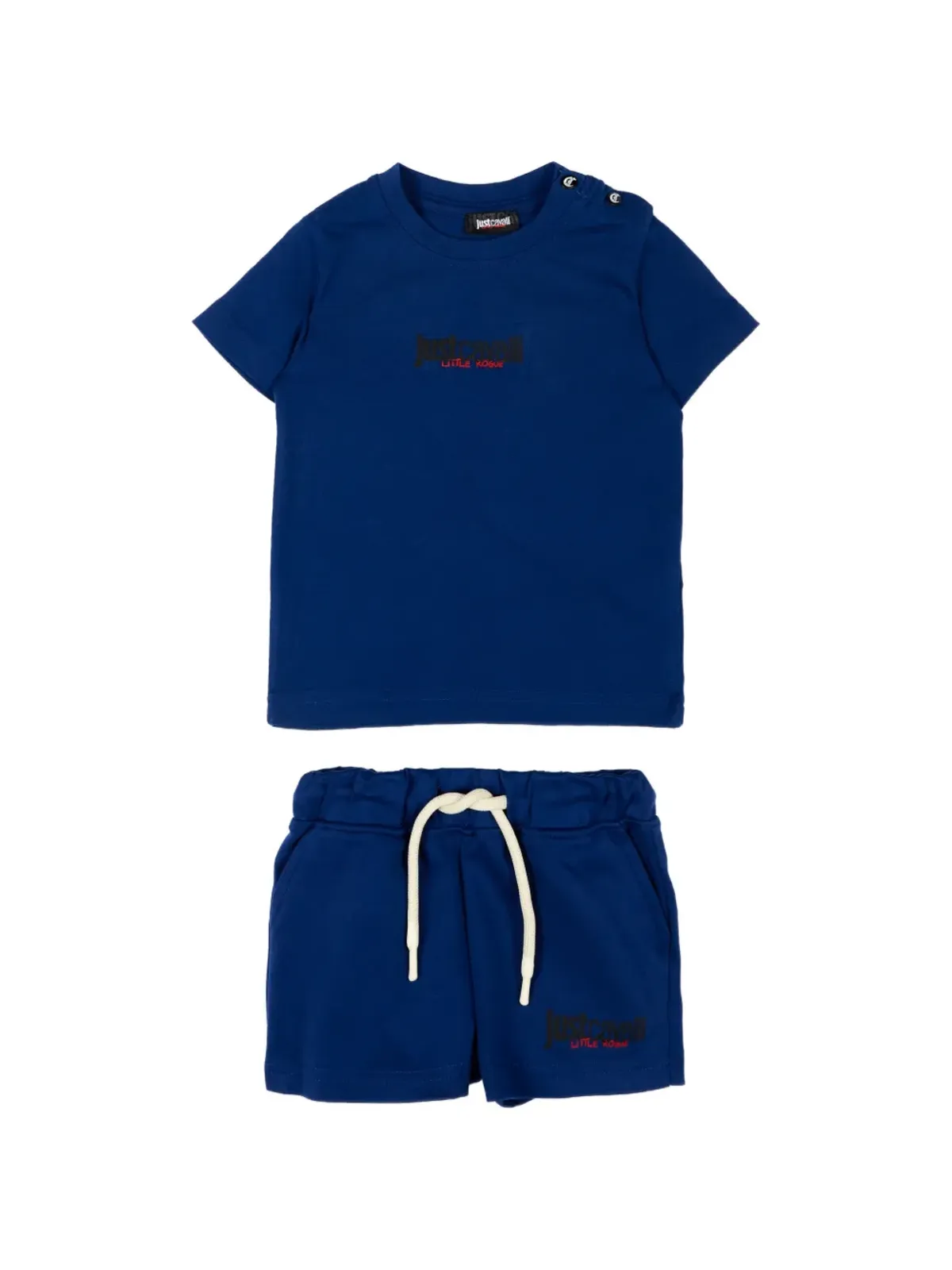 Just Cavalli Kids ロゴプリント ショーツセット - ブルー - 画像1