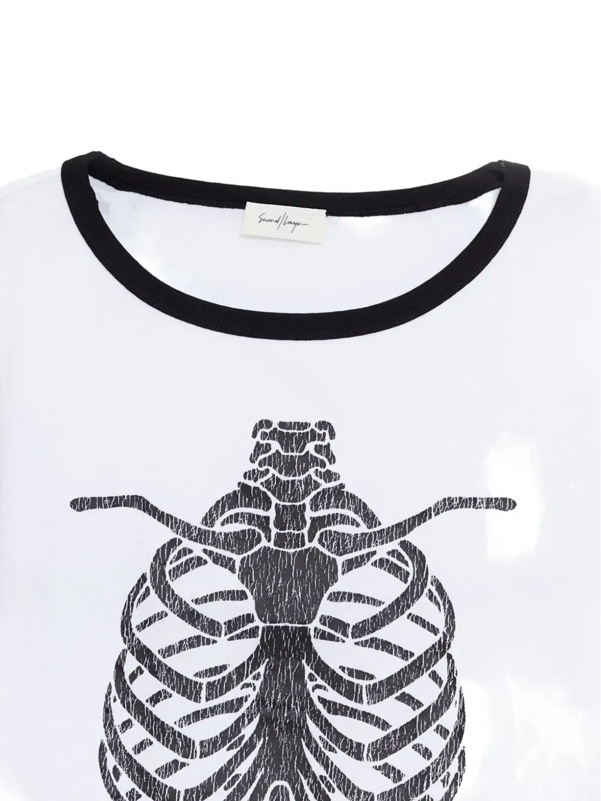 Second/Layer 長袖スケルトンプリントTシャツ - 画像3