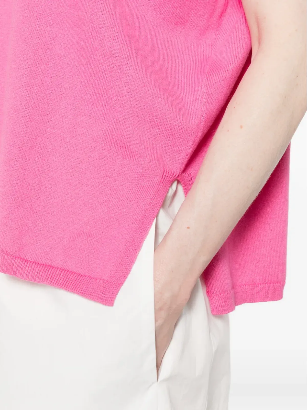 absolut cashmere アリッサ Vネック ポイントル編みトップ - 画像5