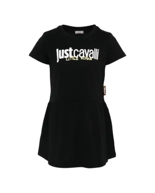 Just Cavalli Kids コットンドレス - ブラック - サムネイル1