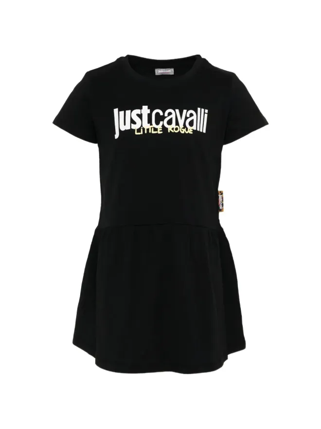 Just Cavalli Kids Just Cavalli Kids コットンドレス - ブラックの商品画像