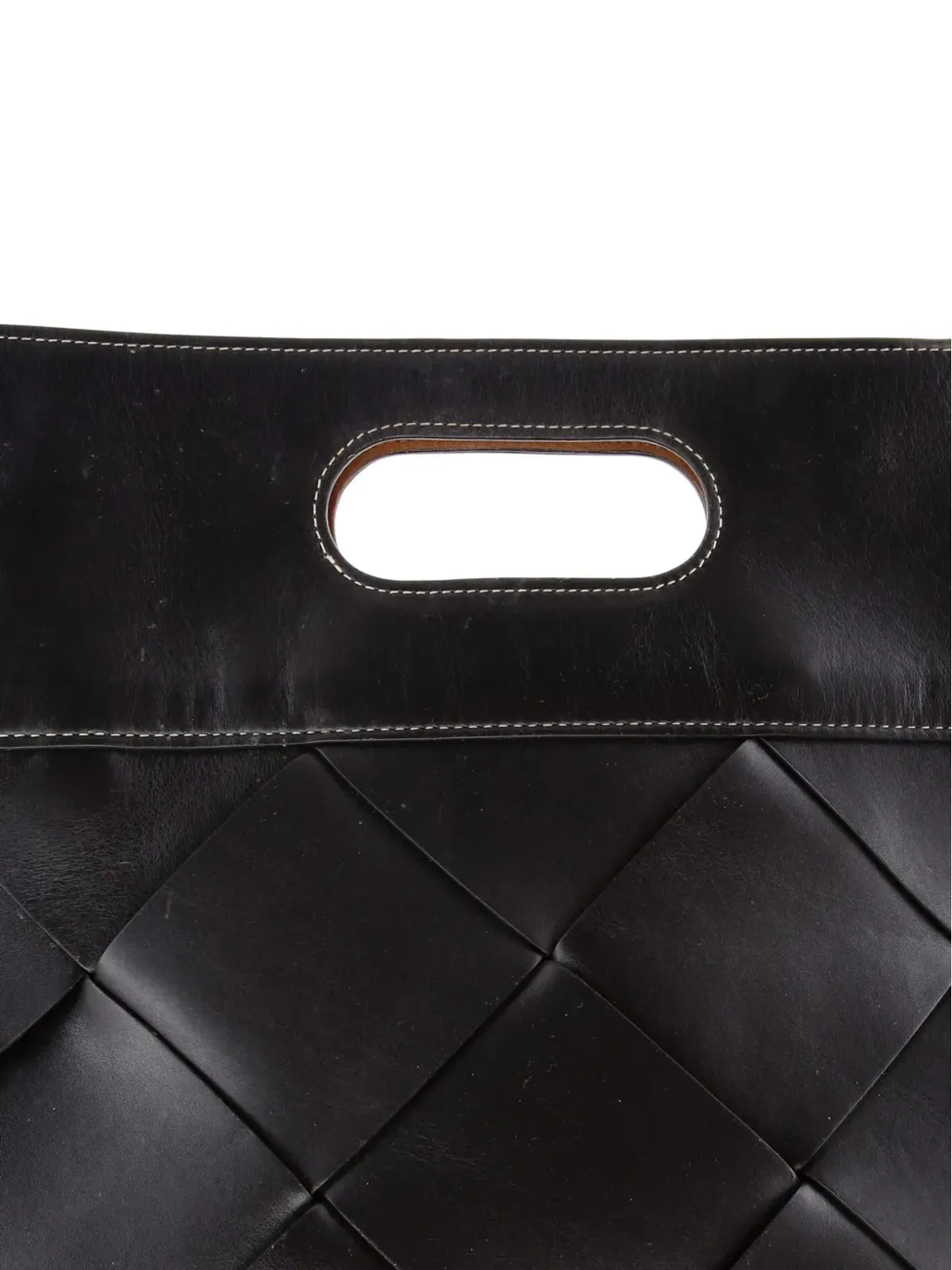 Bottega Veneta Pre-Owned イントレチャート レザー スモール トートバッグ - ブラック - 画像5