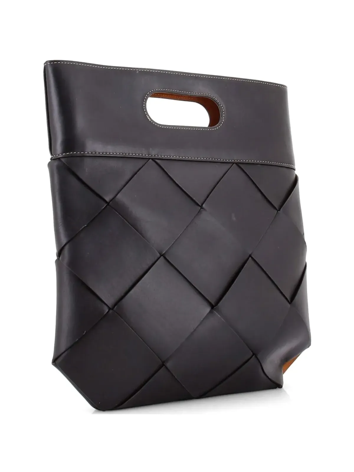 Bottega Veneta Pre-Owned イントレチャート レザー スモール トートバッグ - ブラック - 画像3