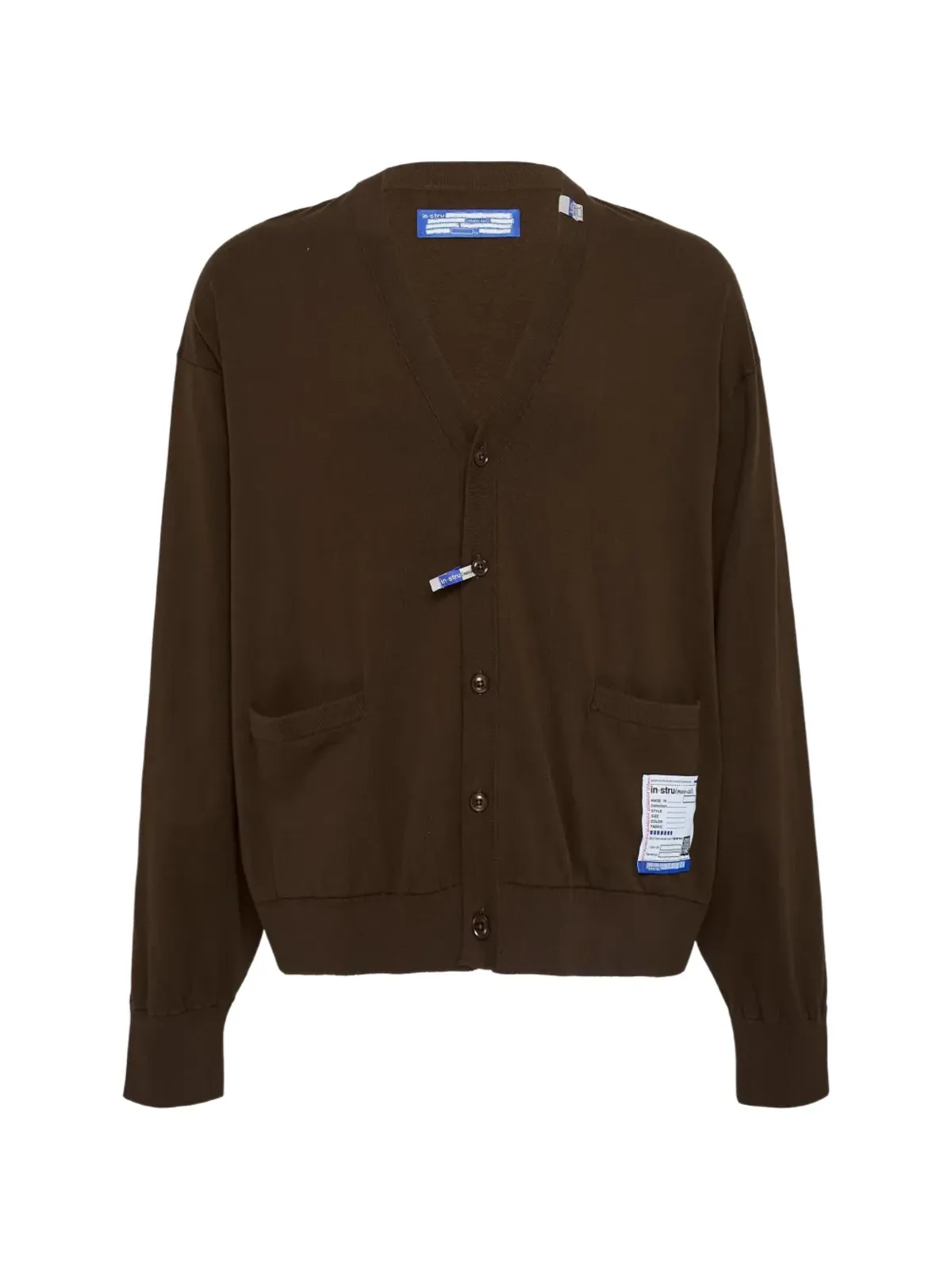 Maison MIHARA YASUHIRO Vネックカーディガン - Brown - 画像1