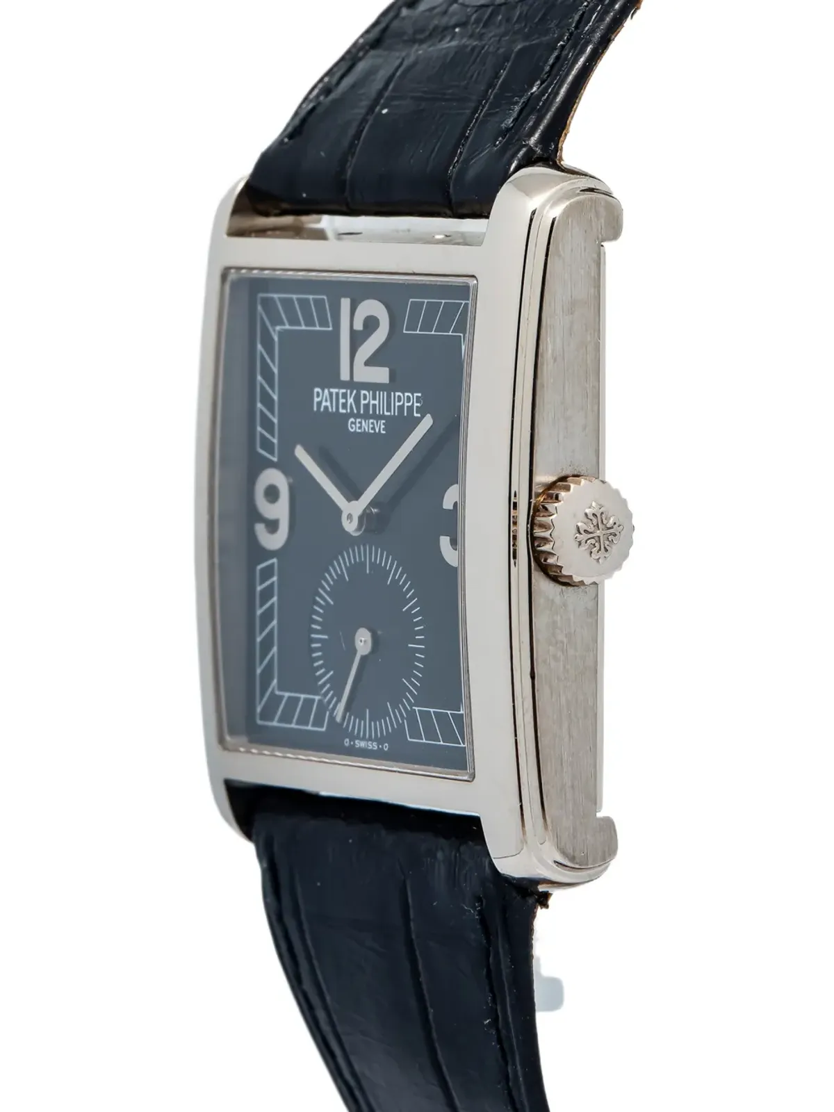 Patek Philippe Pre-Owned 長方形ブラック文字盤の腕時計 - 画像2