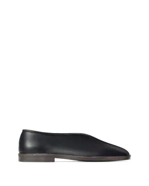 LEMAIRE スクエアトゥ レザー ローファー - ブラック - サムネイル1