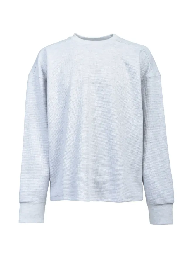 BREATH BREATH ワッフル編み長袖Tシャツ（グレー）の商品画像