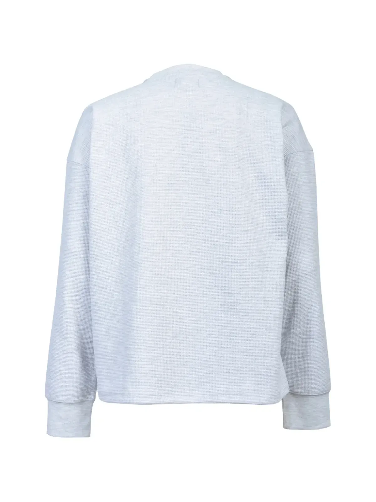 BREATH ワッフル編み長袖Tシャツ（グレー） - 画像2