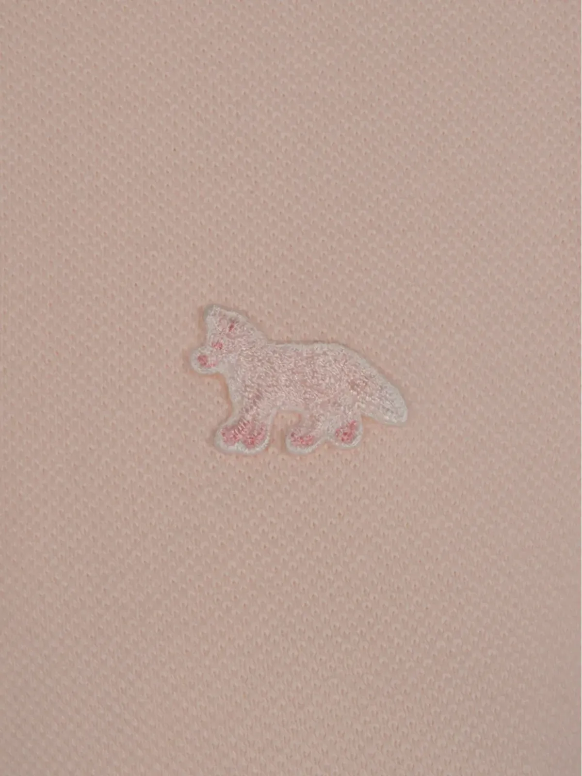 Maison Kitsuné ロゴ刺繍ポロシャツ - ピンク - 画像3
