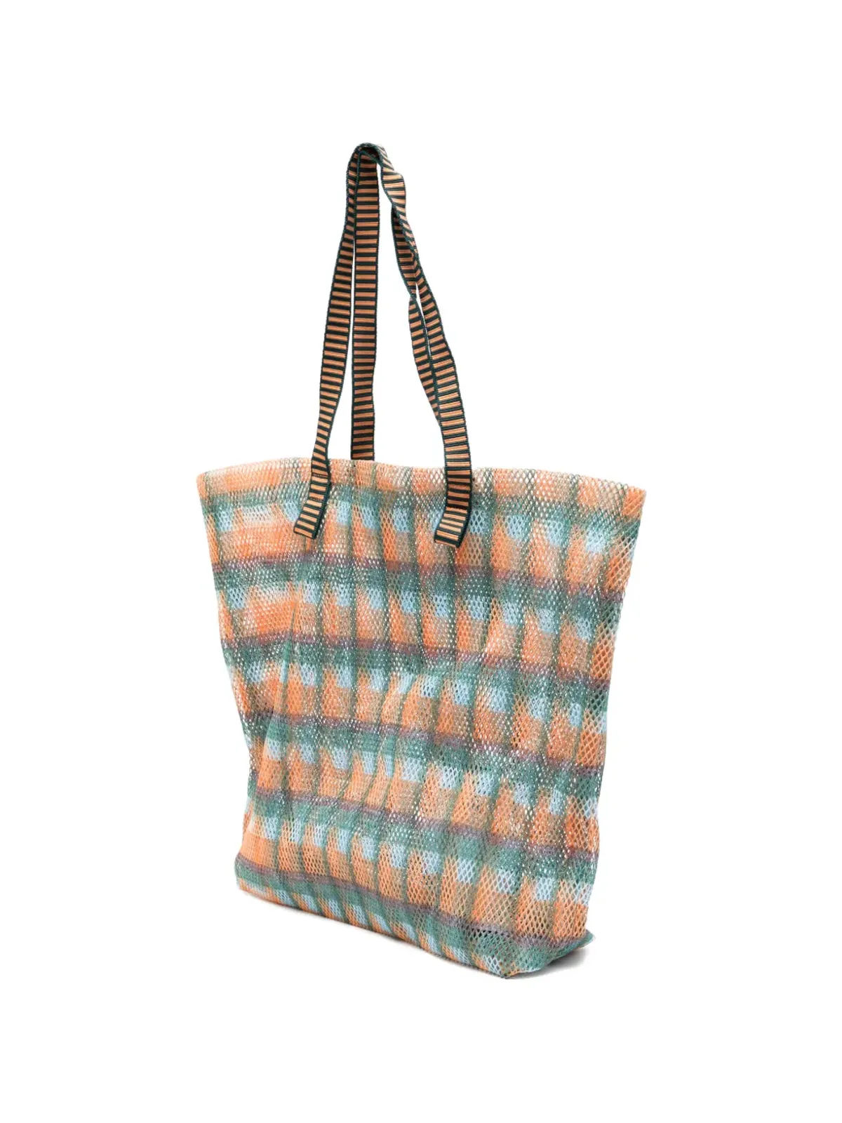 Épice Kanpur checked tote bag - Orange - 画像3