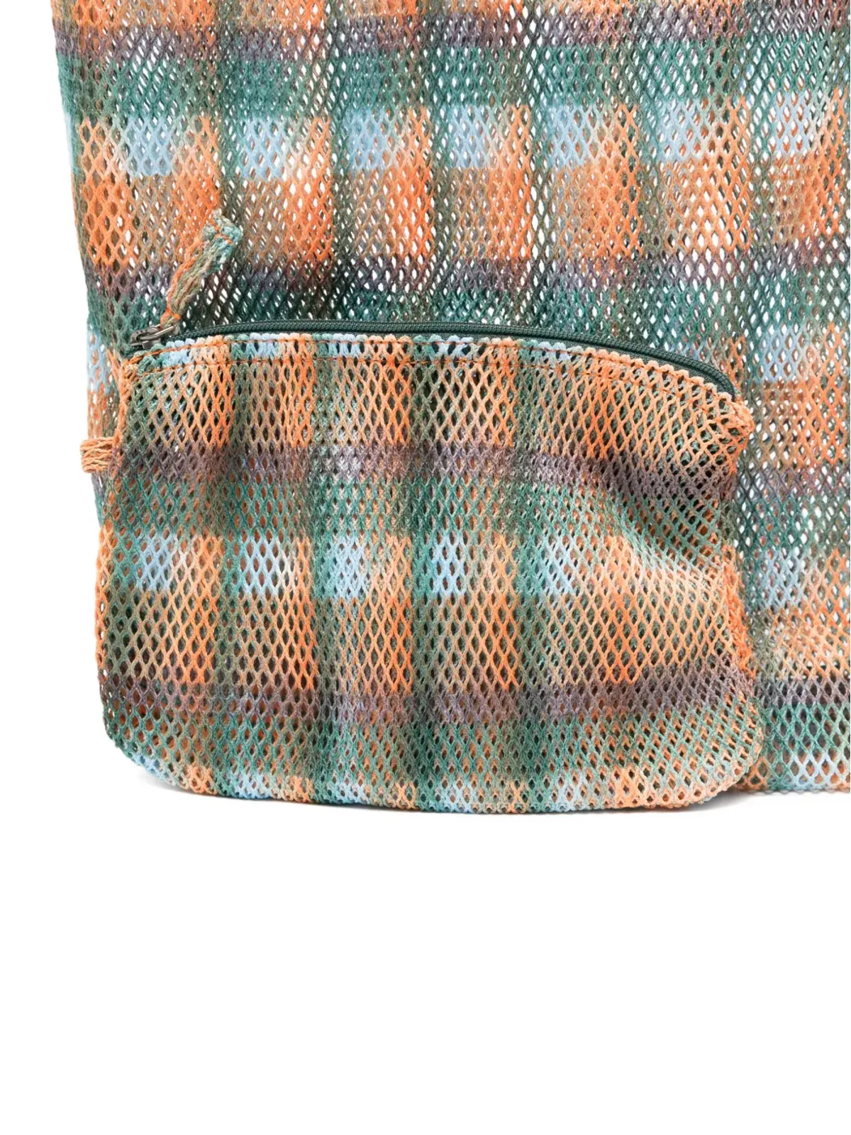 Épice Kanpur checked tote bag - Orange - 画像4