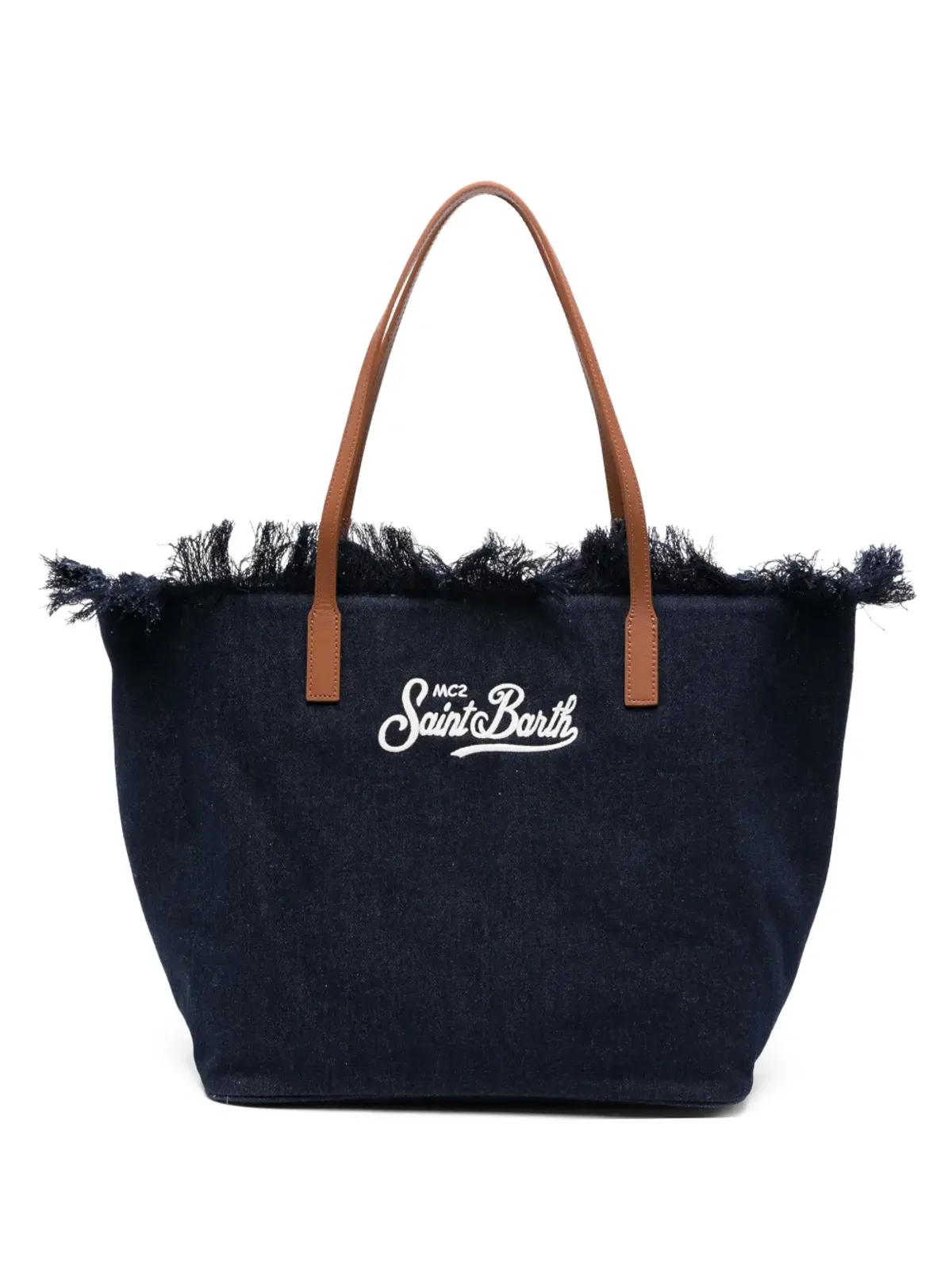 MC2 Saint Barth シティロゴ刺繍トートバッグ ブルー - 画像1