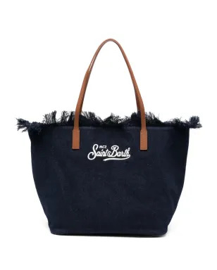MC2 Saint Barth シティロゴ刺繍トートバッグ ブルー - サムネイル1