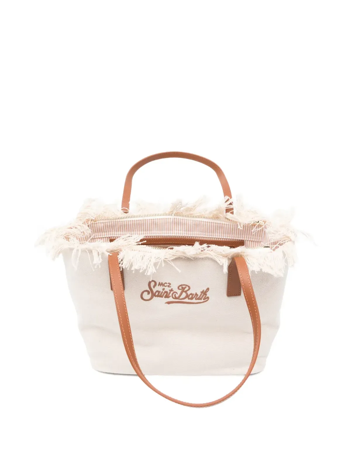 MC2 Saint Barth City fringed-trim ミディアム トートバッグ - 画像5