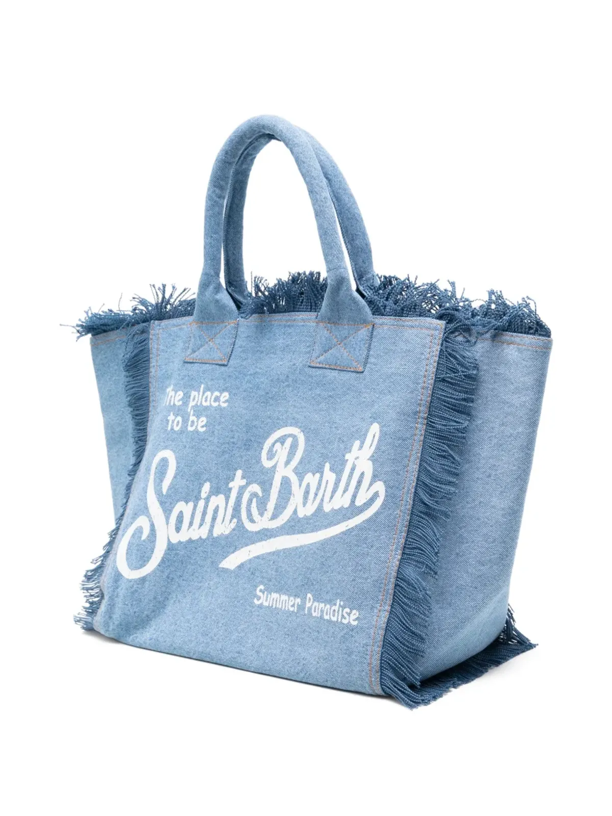 MC2 Saint Barth Vanityフリンジ入りロゴプリント トートバッグ - 画像3