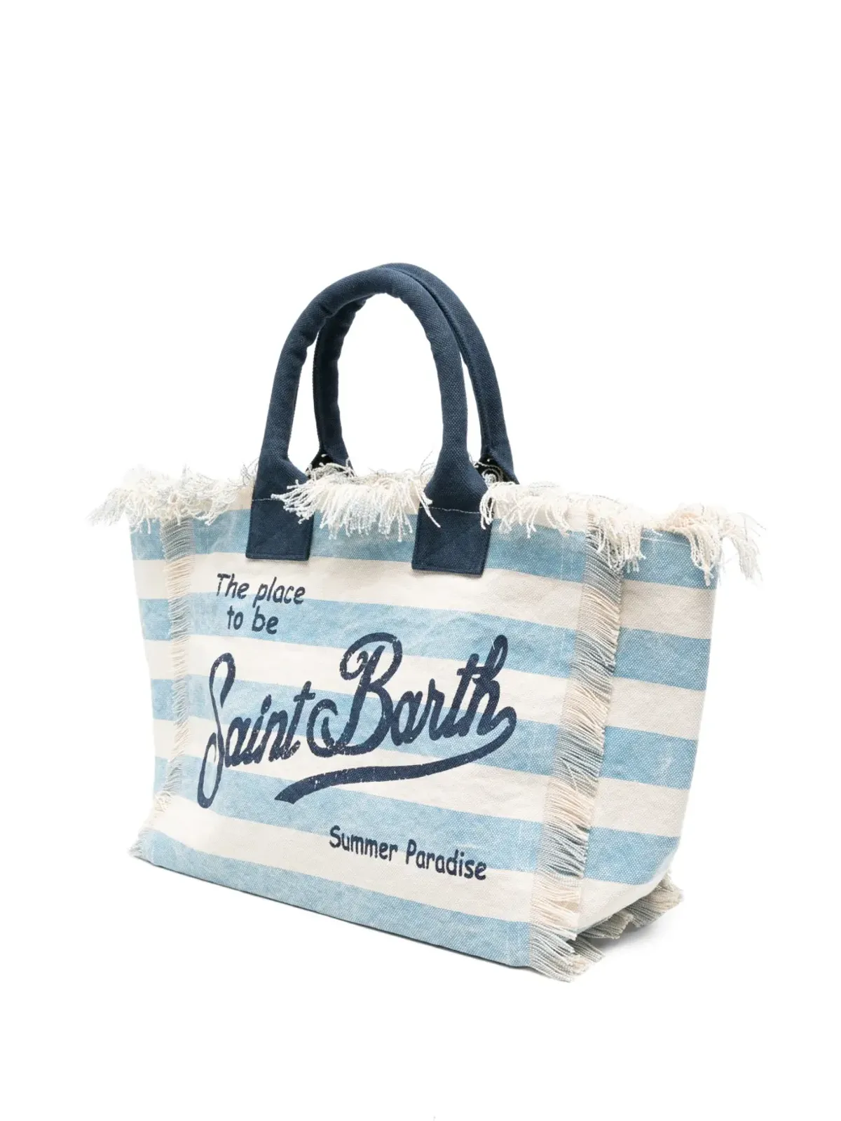 MC2 Saint Barth Vanityストライプ柄フリンジ トートバッグ - 画像3
