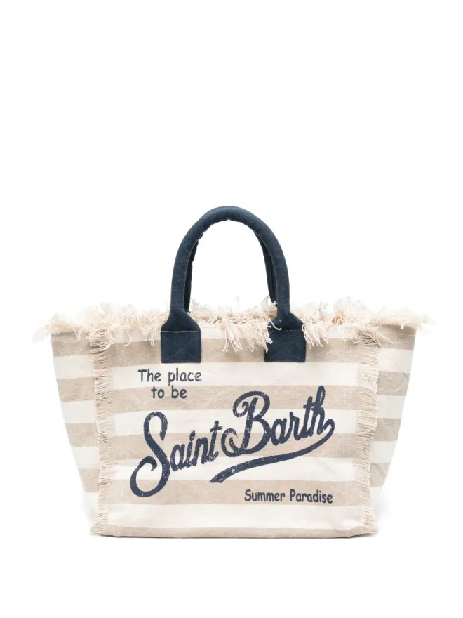 MC2 Saint Barth MC2 Saint Barth Vanity striped fringed tote bag - Vanityストライプフリンジ トートバッグの商品画像