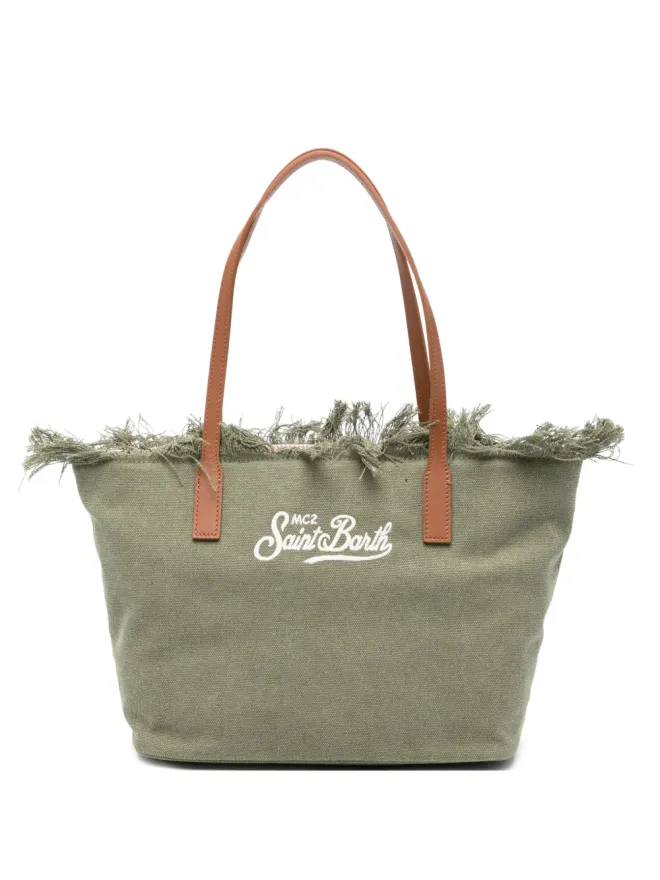 MC2 Saint Barth MC2 Saint Barth シティ刺繍フリンジ付きトートバッグ グリーンの商品画像