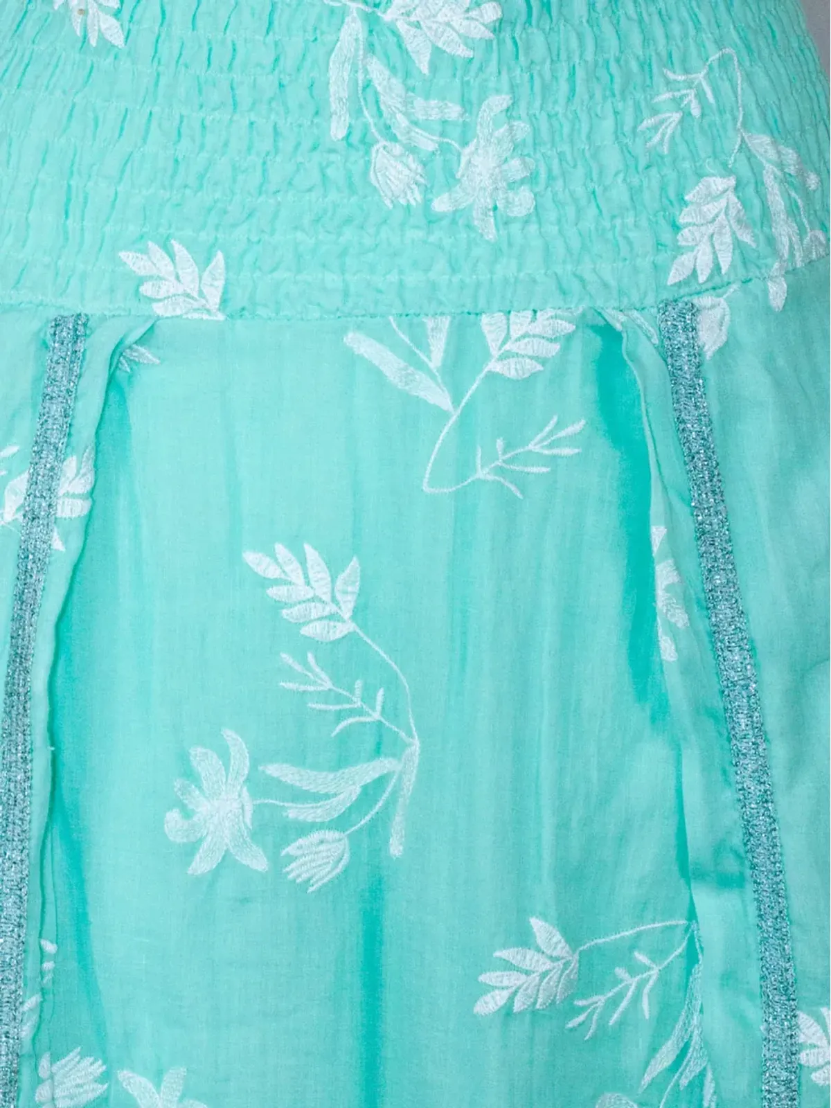 PHO FIRENZE 花柄刺繍のサイドスリットスカート - 画像4