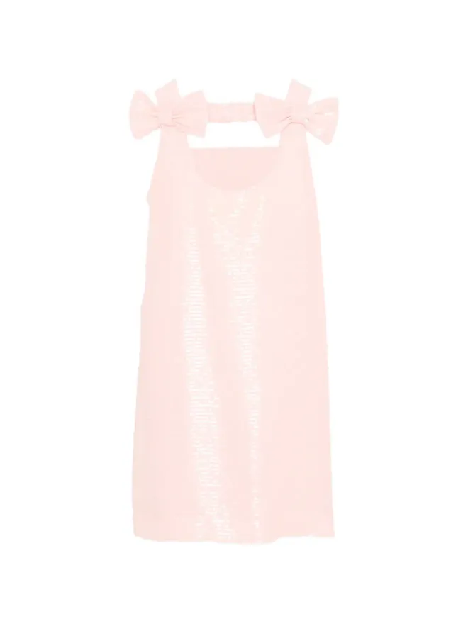 Simonetta Simonetta リボン付きスパンコール装飾ドレス - Pinkの商品画像