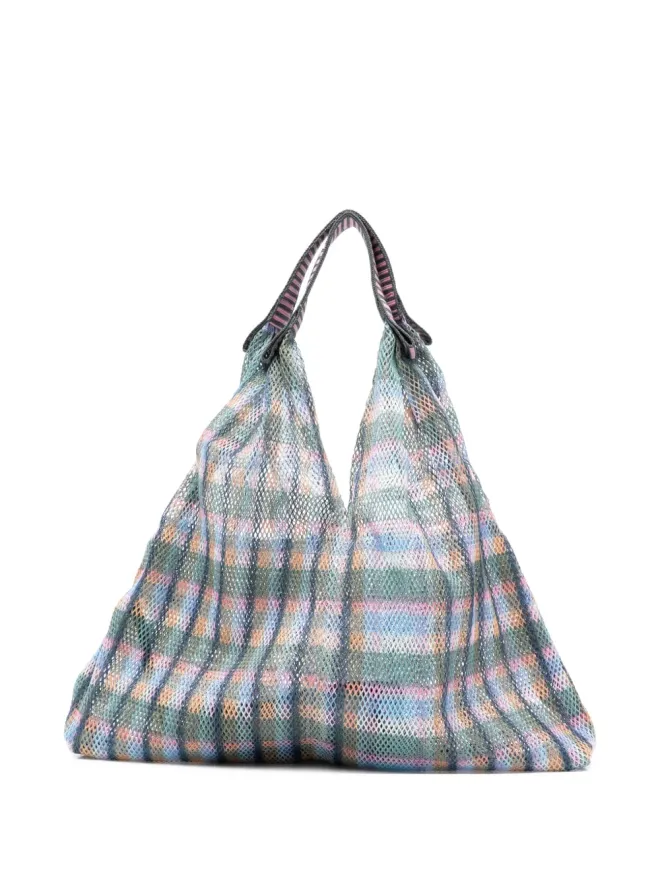 Épice Épice ブルーのチェック柄ショルダーバッグの商品画像