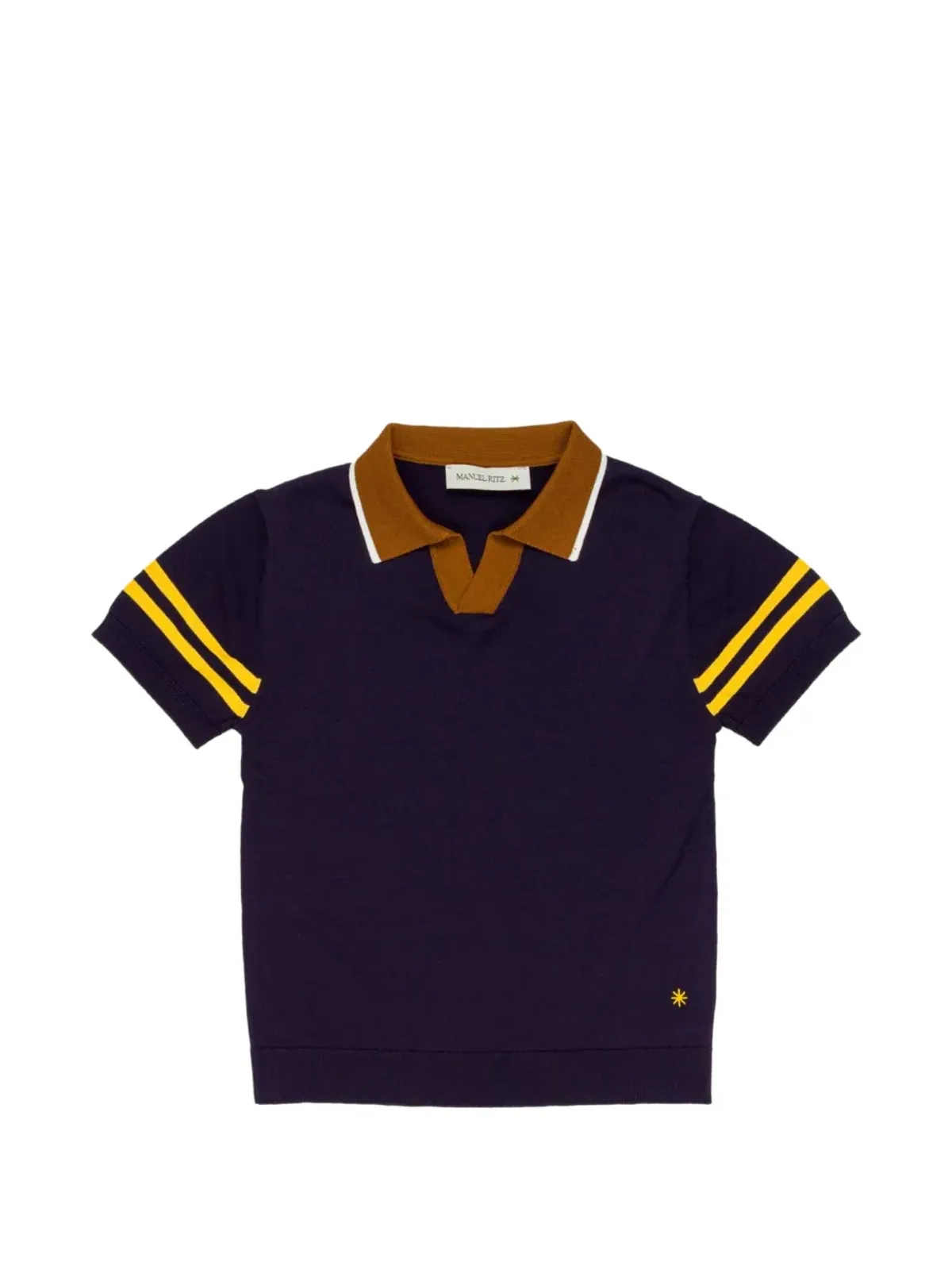 Manuel Ritz Kids ストライプトリム ポロシャツ - 画像1
