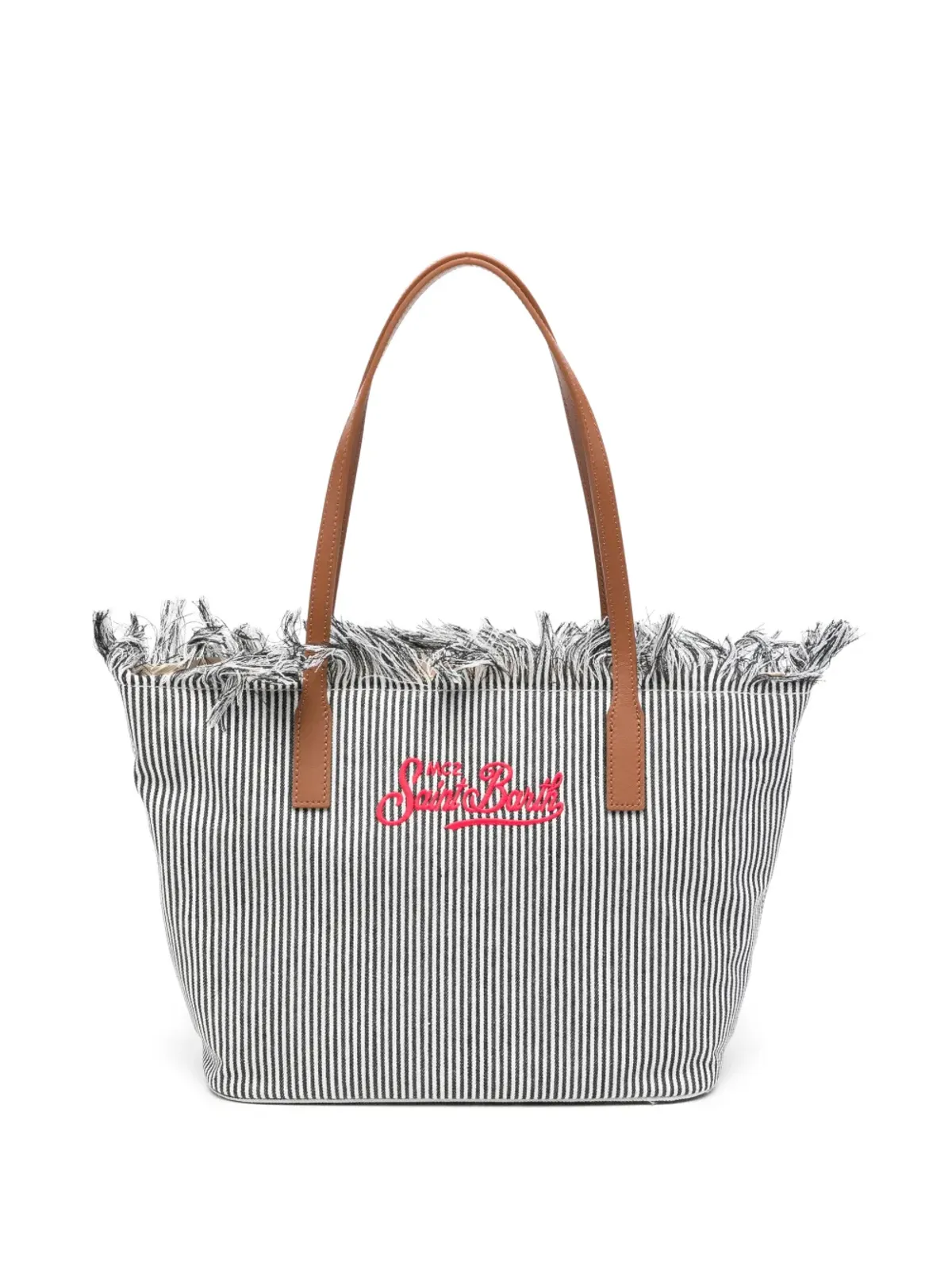 MC2 Saint Barth City fringed striped tote bag - 画像1