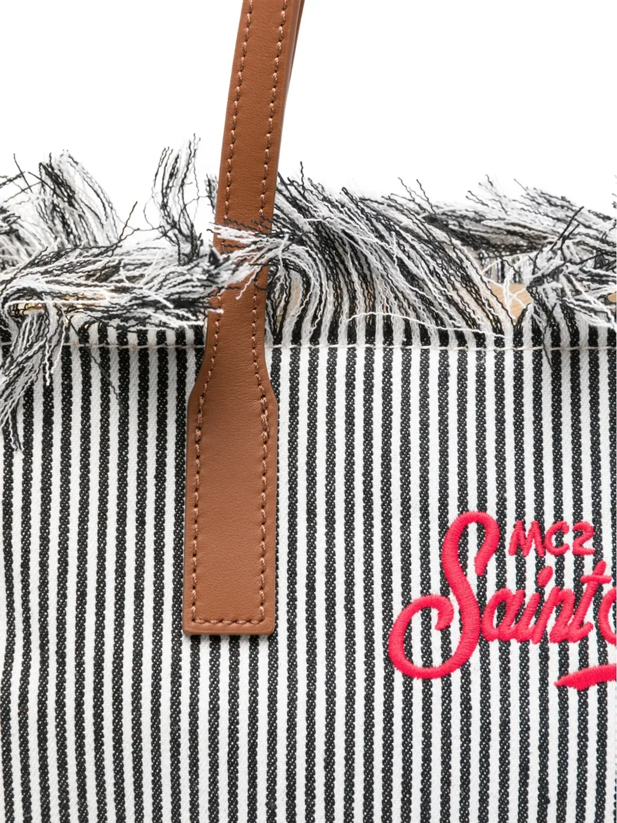 MC2 Saint Barth City fringed striped tote bag - 画像4