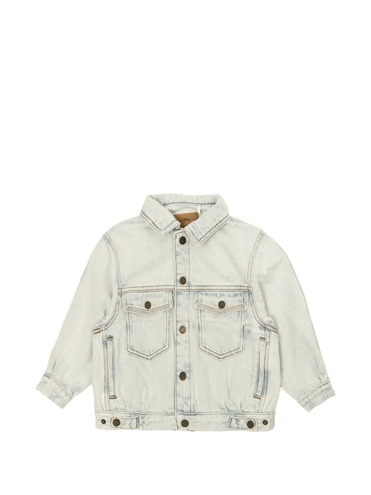 American Vintage Kids ボタン付きポケットデニムジャケット - 画像1