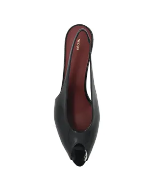 NEOUS Hamal ペップトゥ・スリングバックパンプス ブラック - サムネイル4