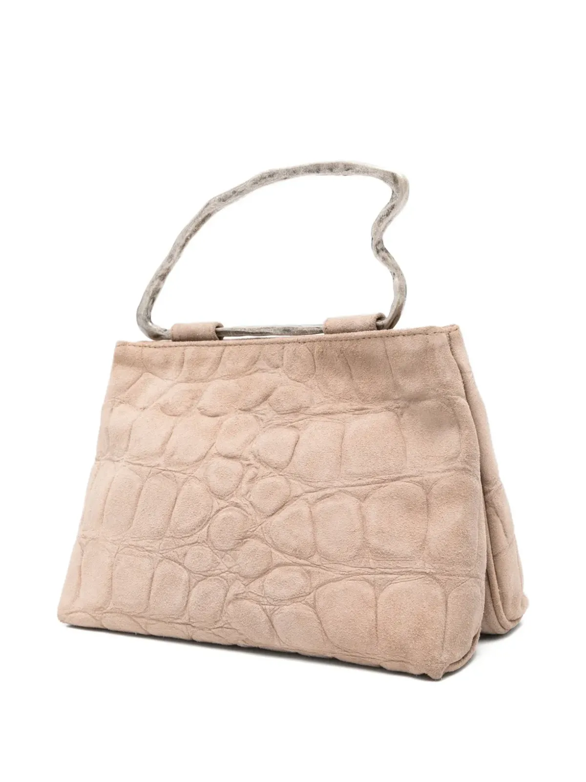 AUTENTICA 504 Delia Joy クロコダイルエフェクト トップハンドル トートバッグ - 画像3