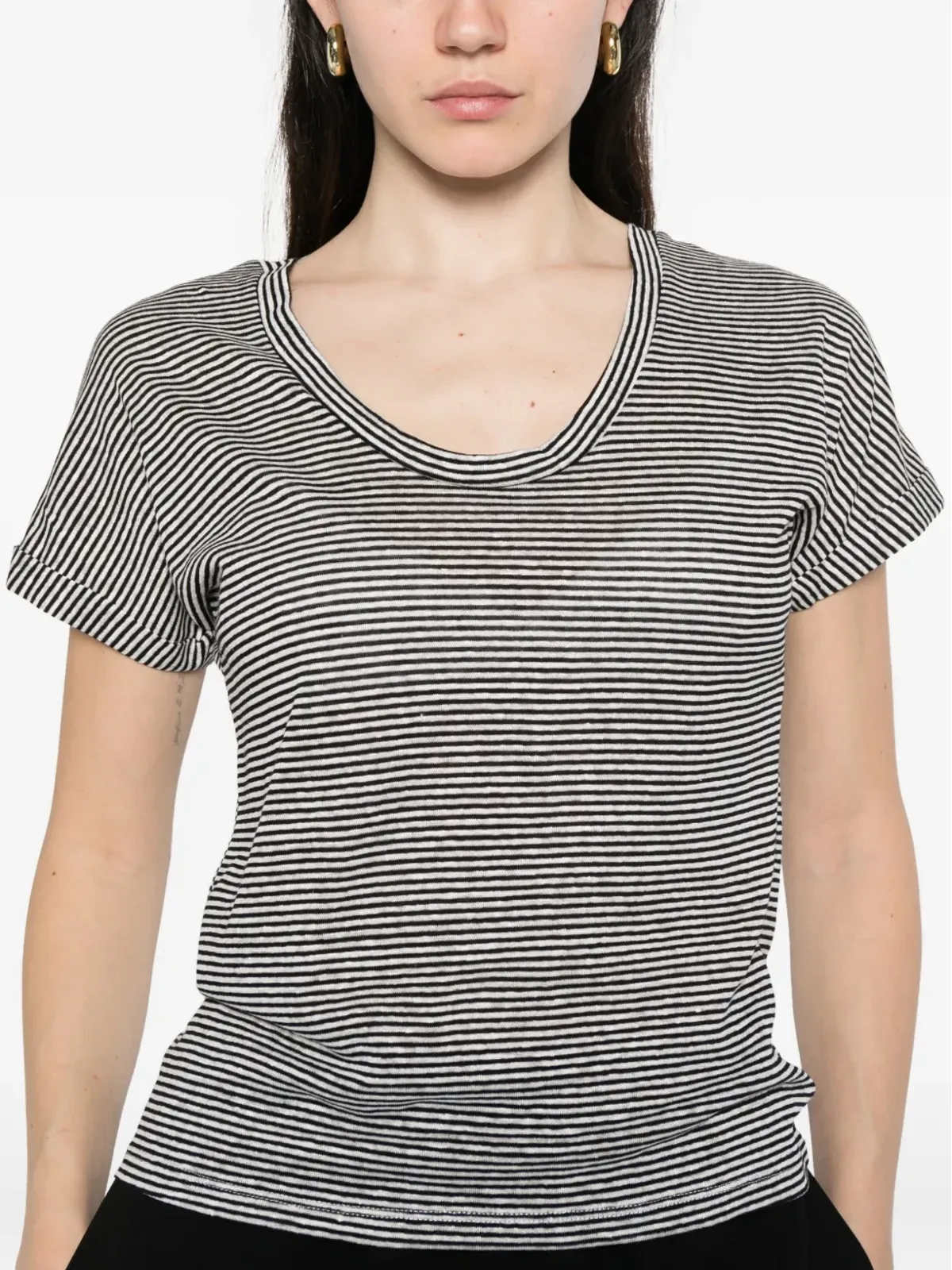 Aragona ストライプ柄Tシャツ - 画像5