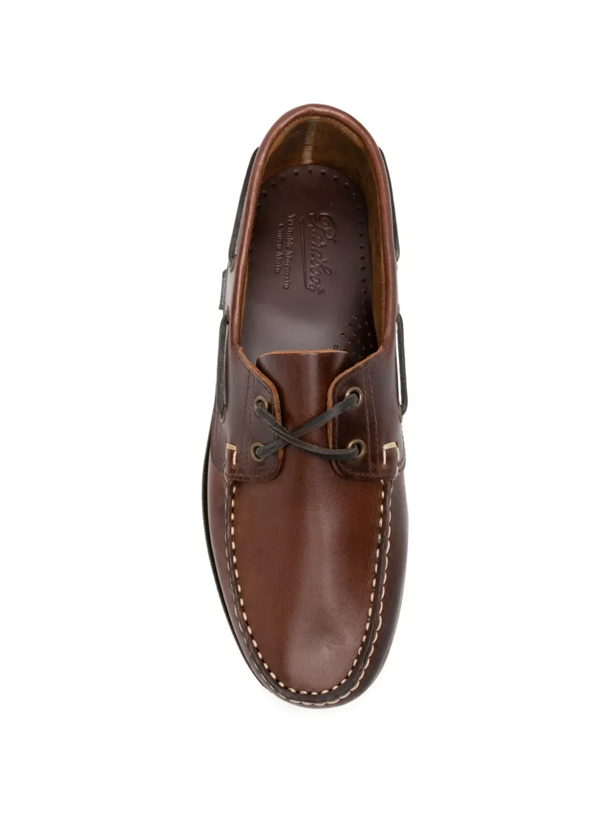 Paraboot レースアップ レザー ボートシューズ - 画像4