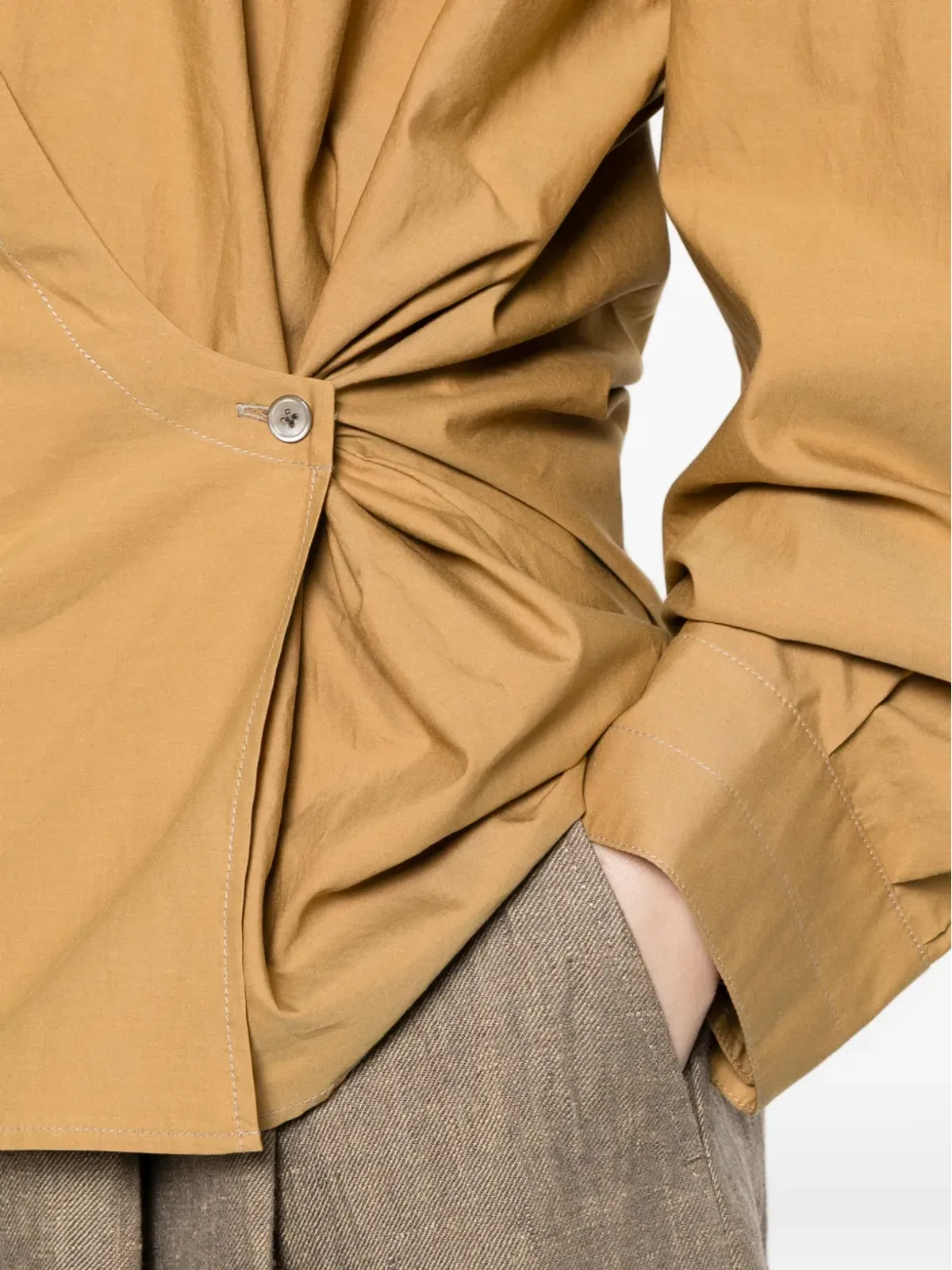 LEMAIRE ラップオーバーシャツ - 画像5