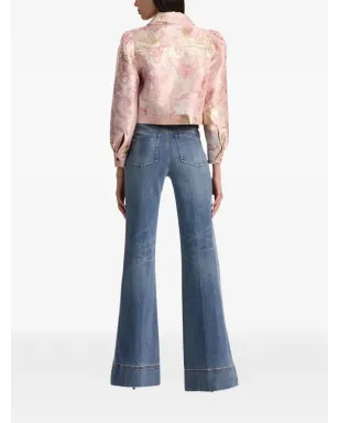 alice + olivia Lana puff-sleeve jacket - Pink - サムネイル2
