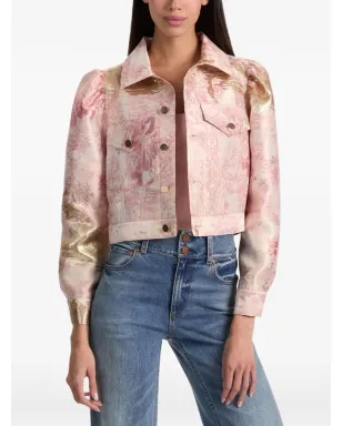 alice + olivia Lana puff-sleeve jacket - Pink - サムネイル3