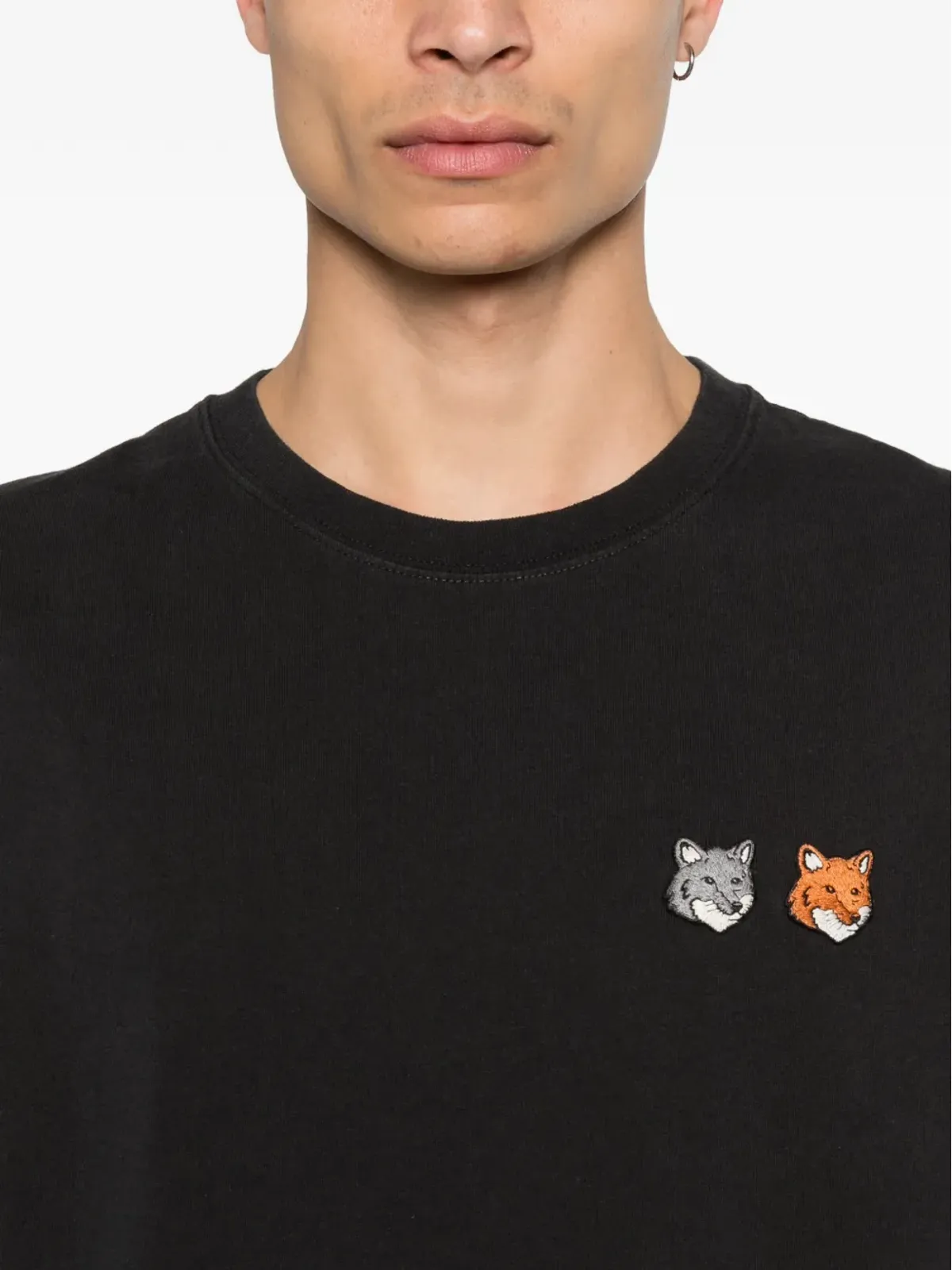 Maison Kitsuné ダブルボールド フォックスヘッド アップリケ Tシャツ - 画像5